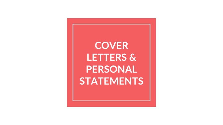 cover letters personal statements n.w