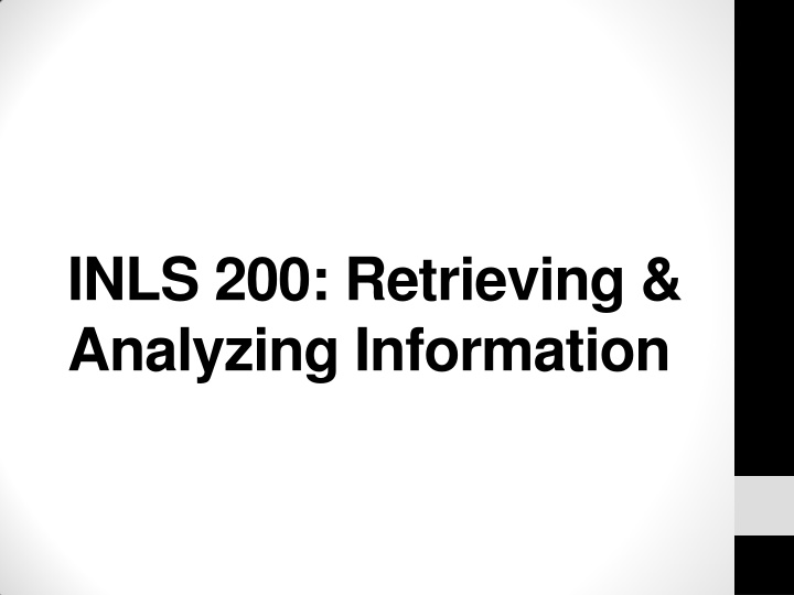 inls 200 retrieving analyzing information n.w