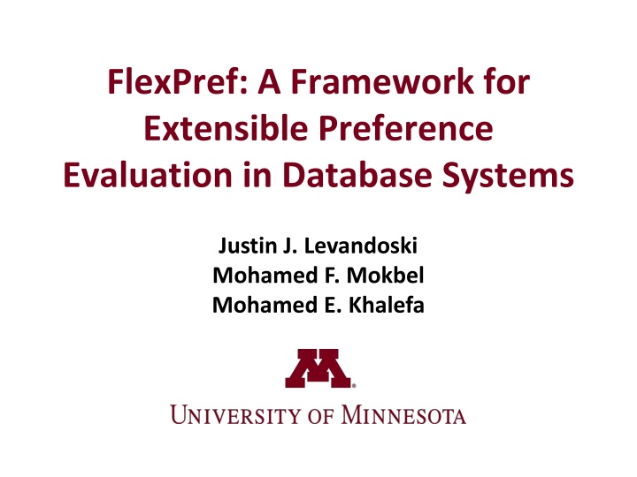 flexpref a framework for extensible preference n.w