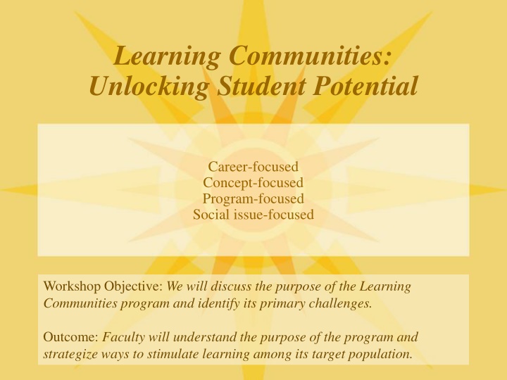 learning communities unlocking student potential n.w