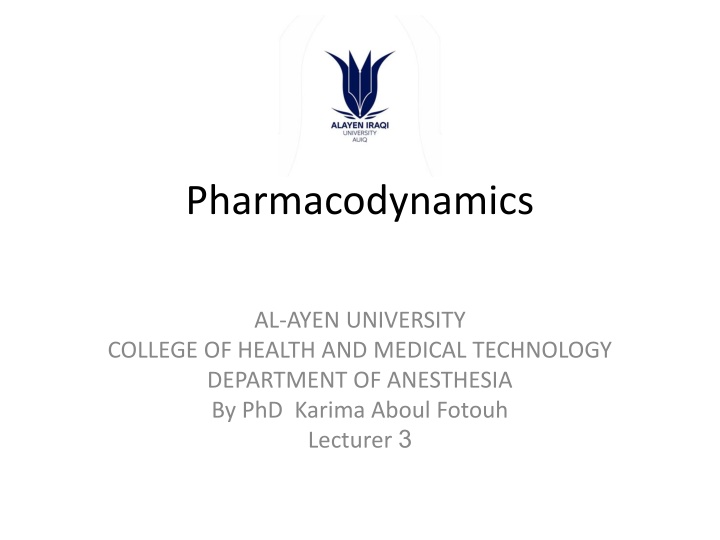 pharmacodynamics n.w