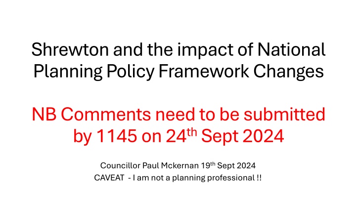 shrewton and the impact of national planning n.w