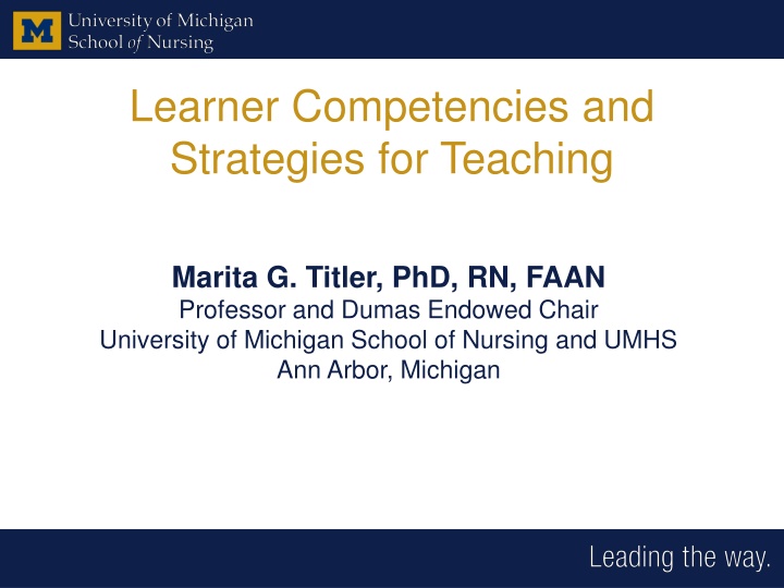learner competencies and strategies for teaching n.w