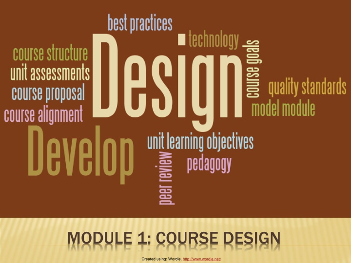 module 1 course design n.w