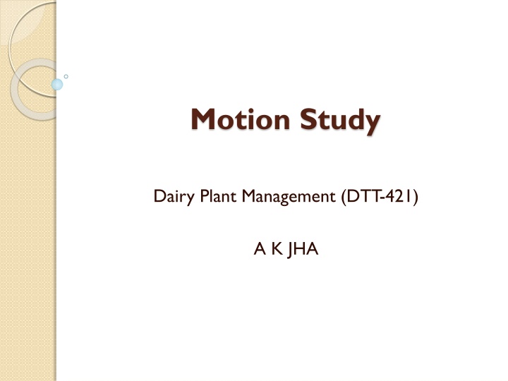 motion study n.w