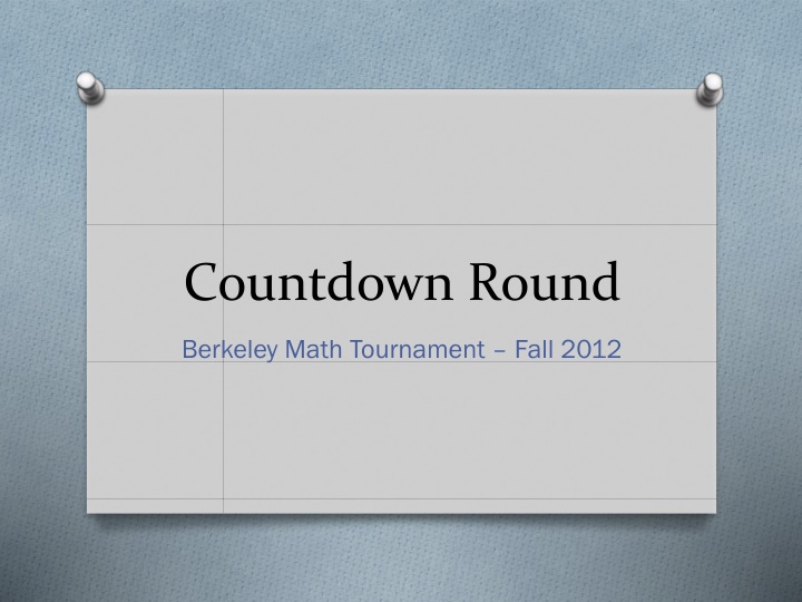 countdown round n.w