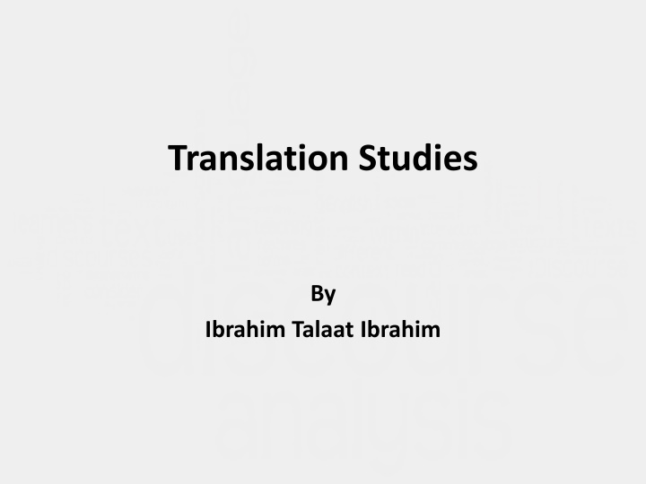 translation studies n.w