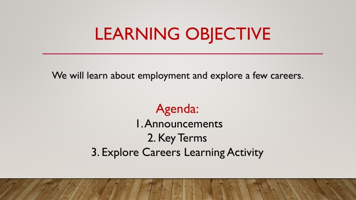 learning objective n.w