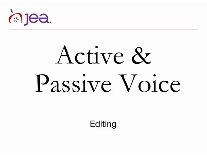 Active and Passive Voice