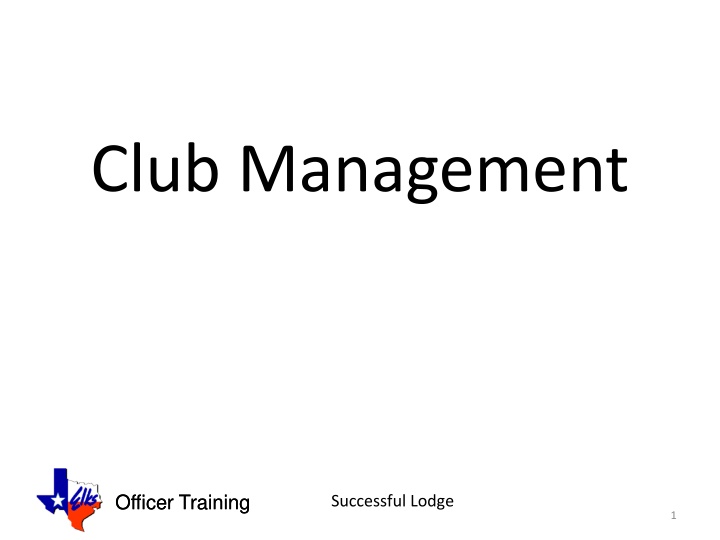 club management n.w