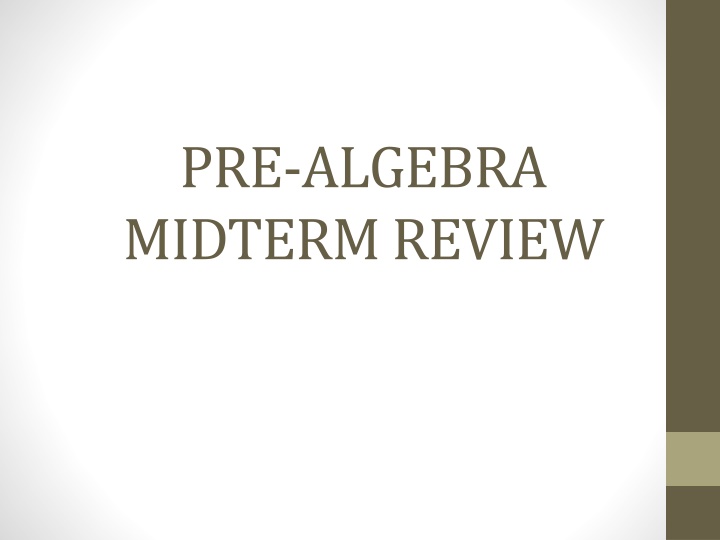 pre algebra midterm review n.w