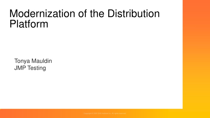 modernization of the distribution platform n.w