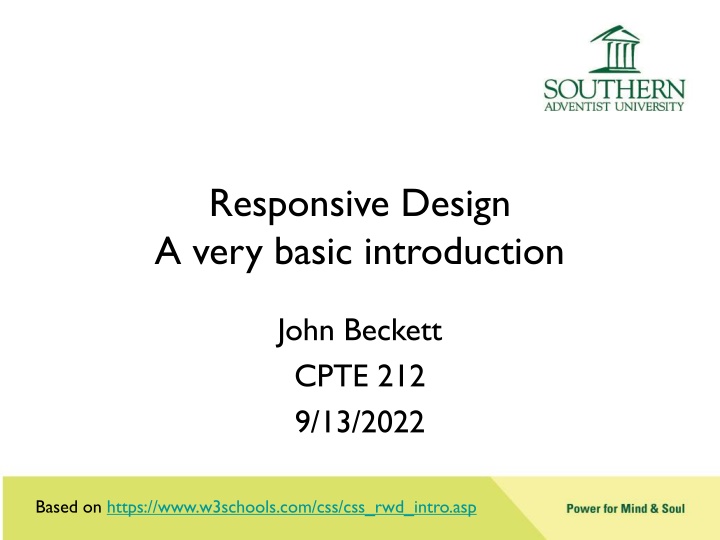 responsive design a very basic introduction n.w