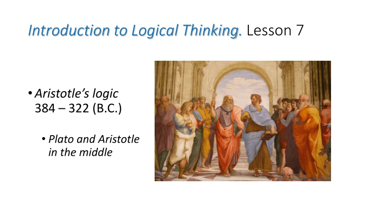 introduction to logical thinking lesson 7 n.w