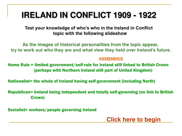 ireland in conflict 1909 1922 n.w