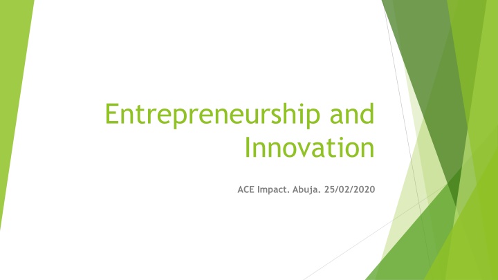 entrepreneurship and n.w