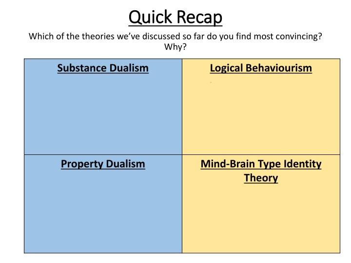 quick recap quick recap n.w