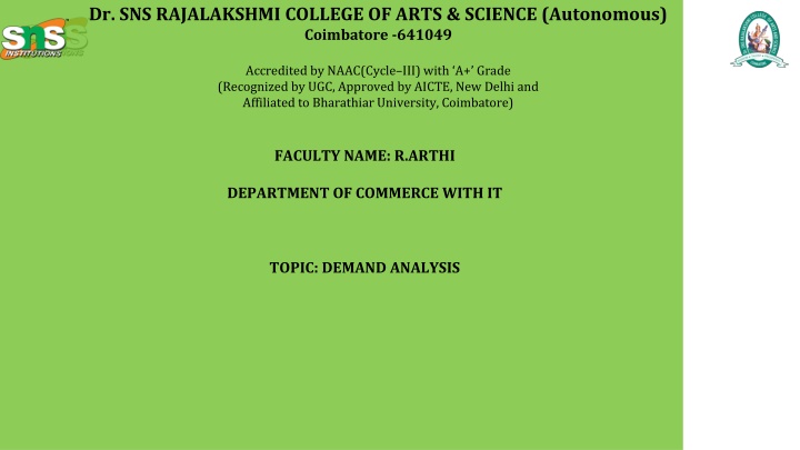dr sns rajalakshmi college of arts science n.w