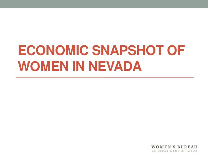 economic snapshot of women in nevada n.w
