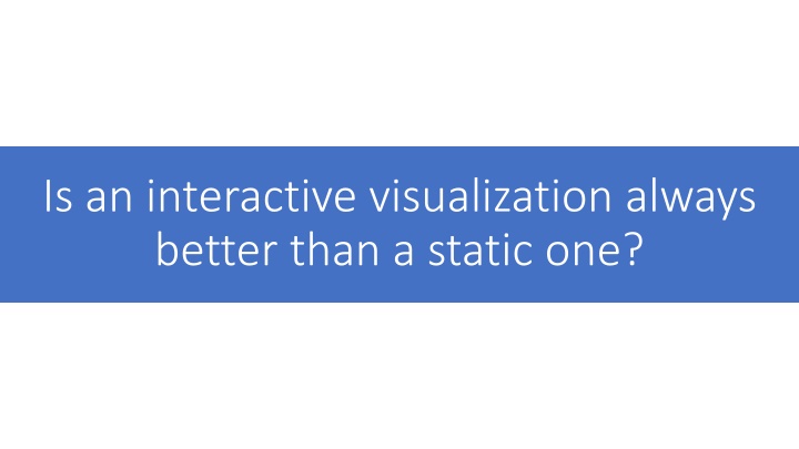 is an interactive visualization always better n.w