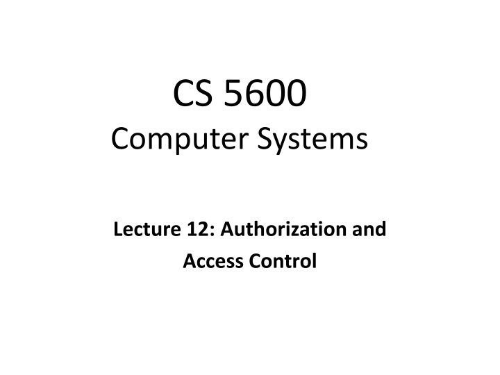 cs 5600 computer systems n.w
