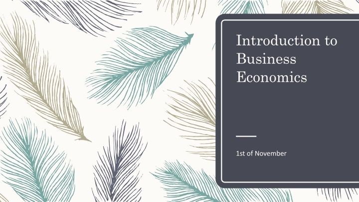 introduction to business economics n.w