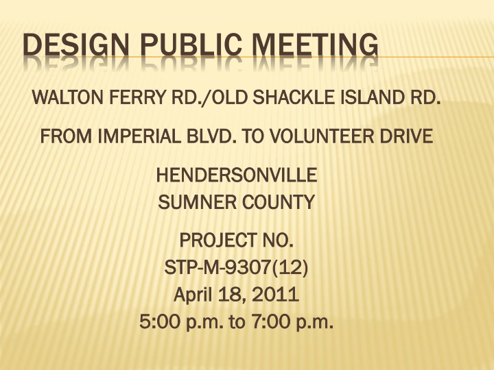 design public meeting n.w