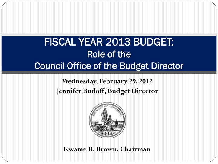 fiscal year 2013 budget fiscal year 2013 budget n.w