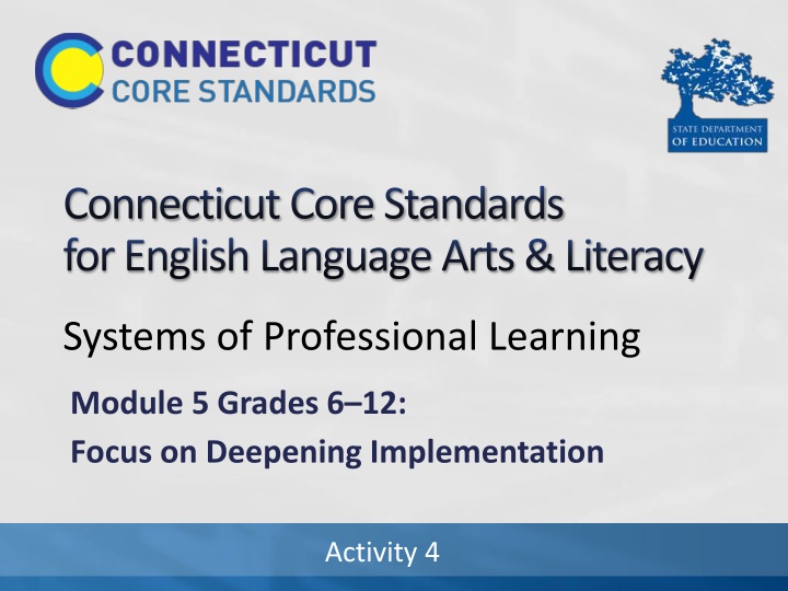 connecticut core standards for english language n.w
