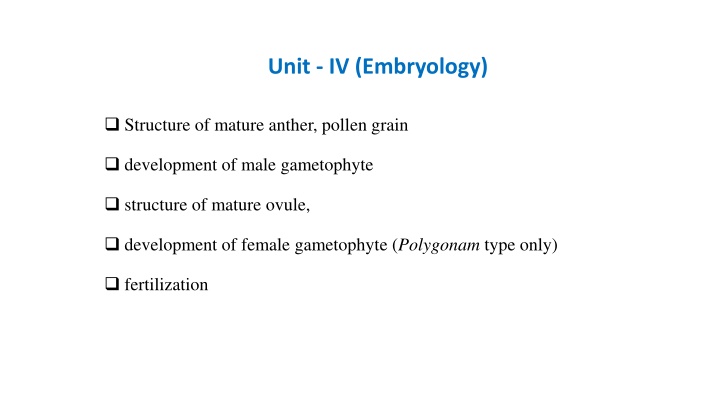 unit iv embryology n.w