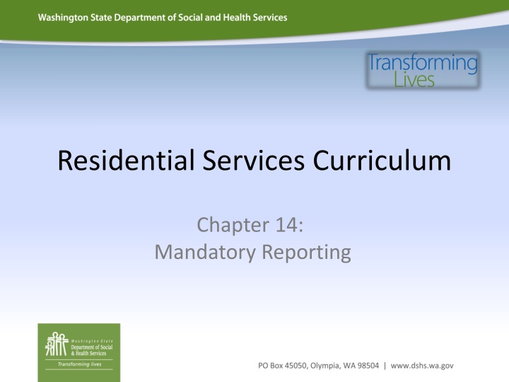 residential services curriculum n.w