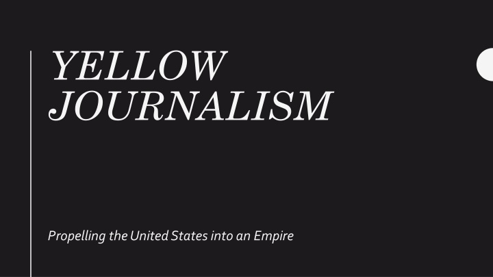 yellow journalism n.w