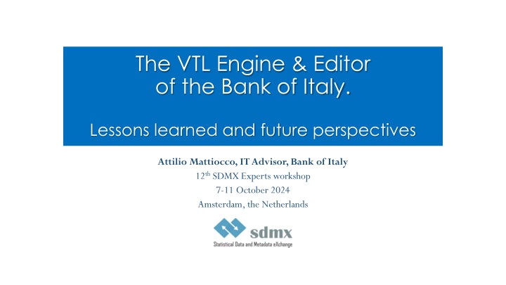 the vtl engine editor of the bank of italy n.w