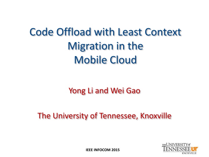 code offload with least context migration n.w