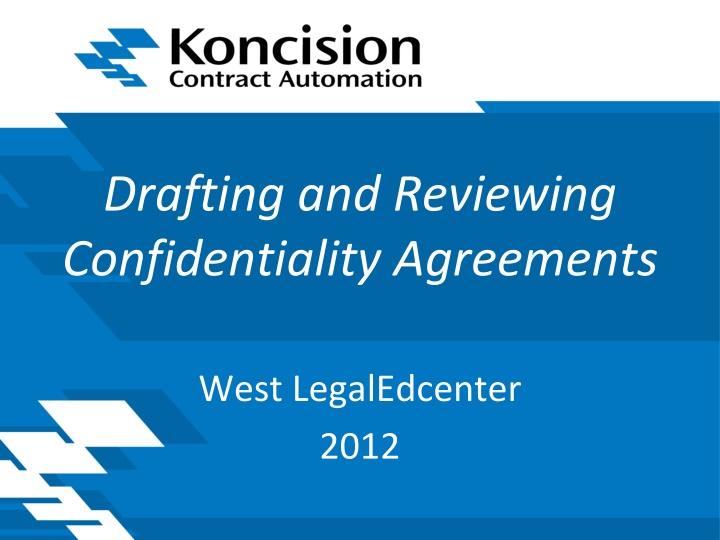 drafting and reviewing confidentiality agreements n.w