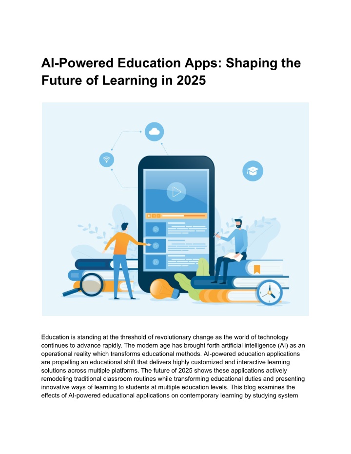 ai powered education apps shaping the future n.w