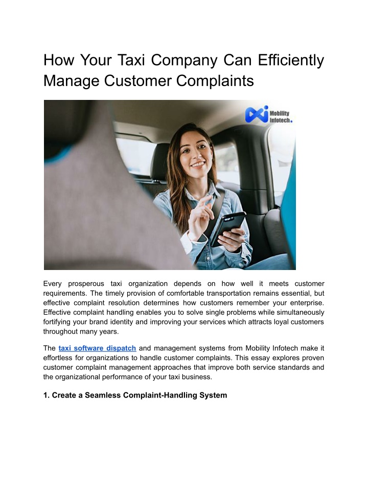 how your taxi company can efficiently manage n.w