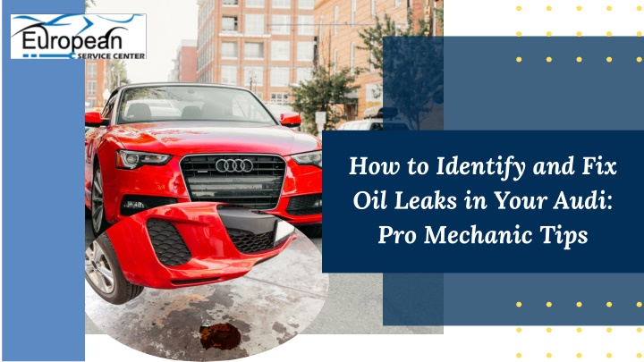 How to Identify and Fix Oil Leaks in Your Audi Pro Mechanic Tips