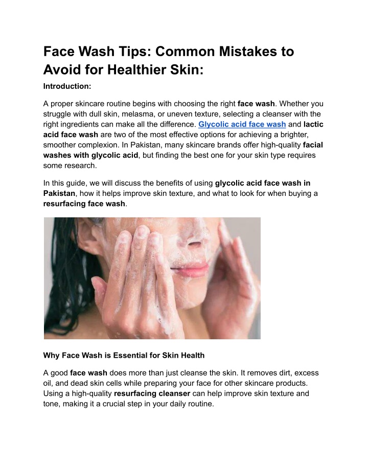 face wash tips common mistakes to avoid n.w