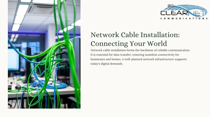 network cable installation connecting your world n.w
