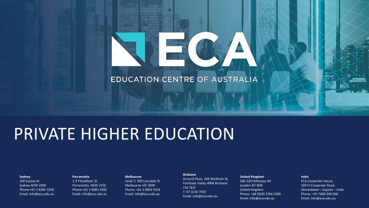 PRIVATE HIGHER EDUCATION