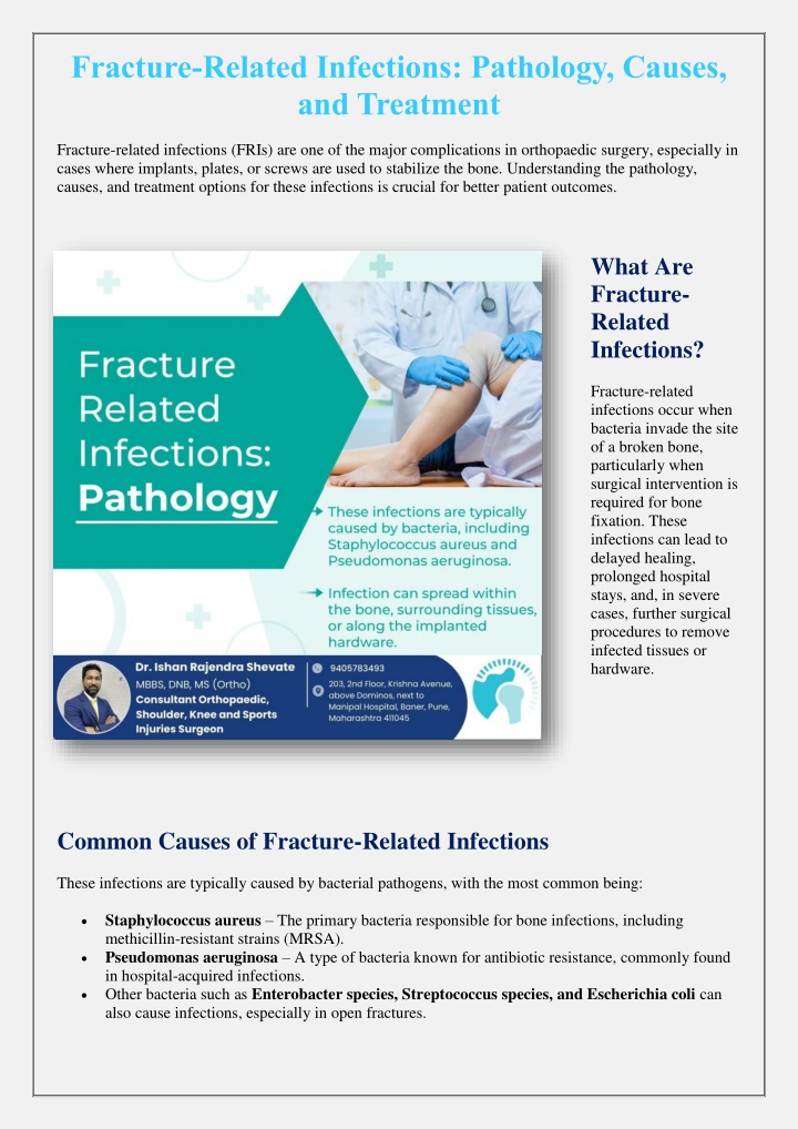 fracture related infections pathology causes n.w