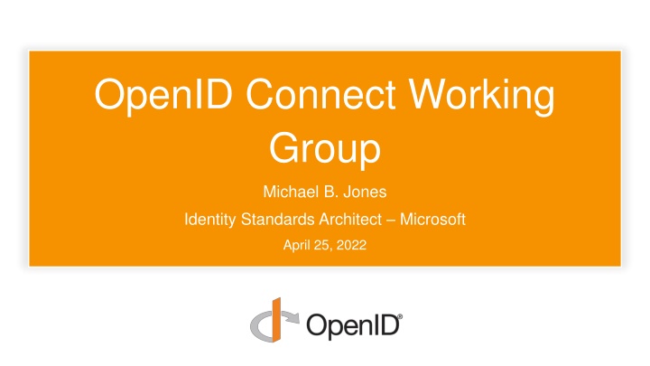 OpenID Connect Working  Group