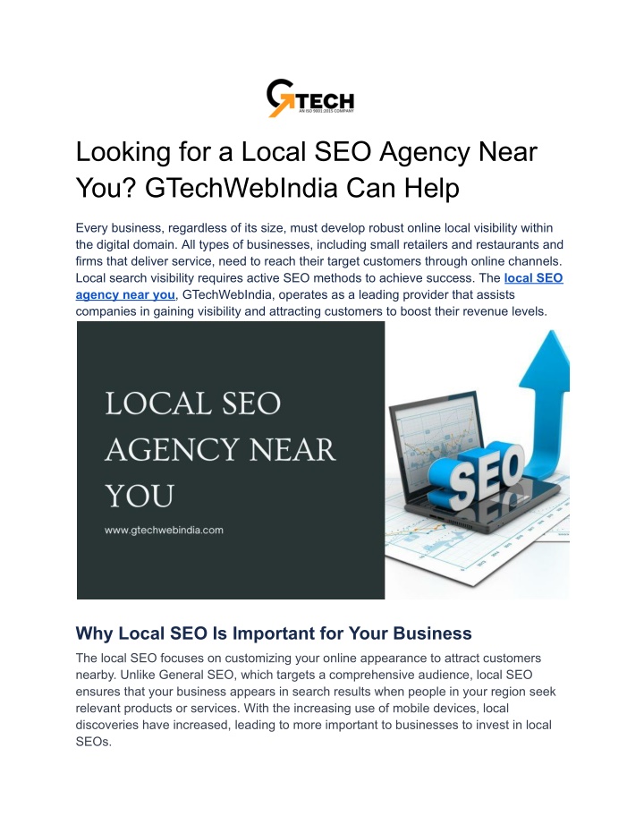 looking for a local seo agency near n.w