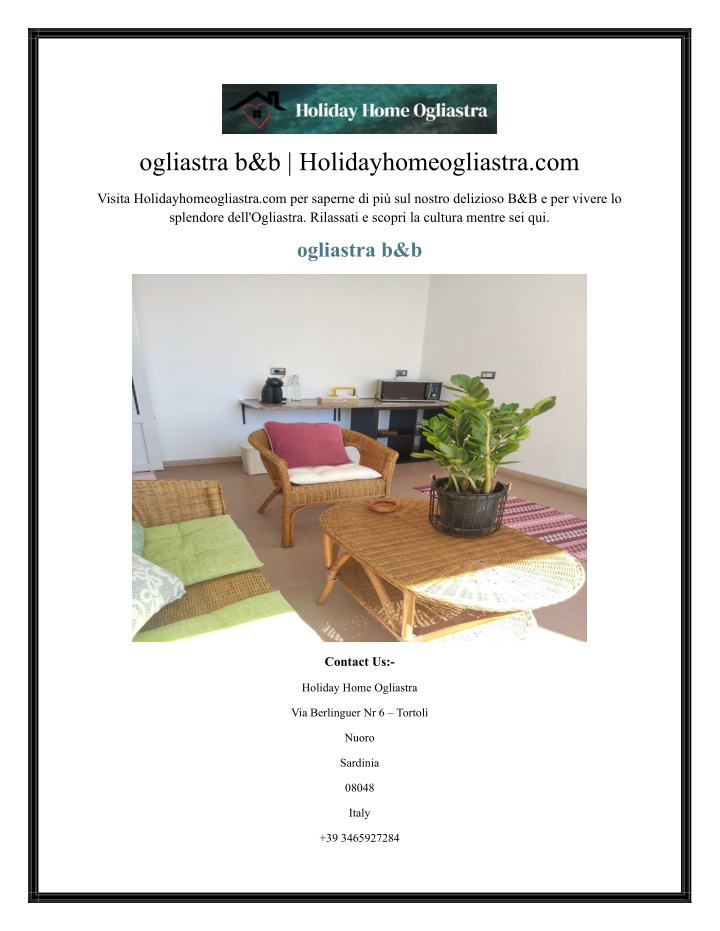 ogliastra b b holidayhomeogliastra com n.w