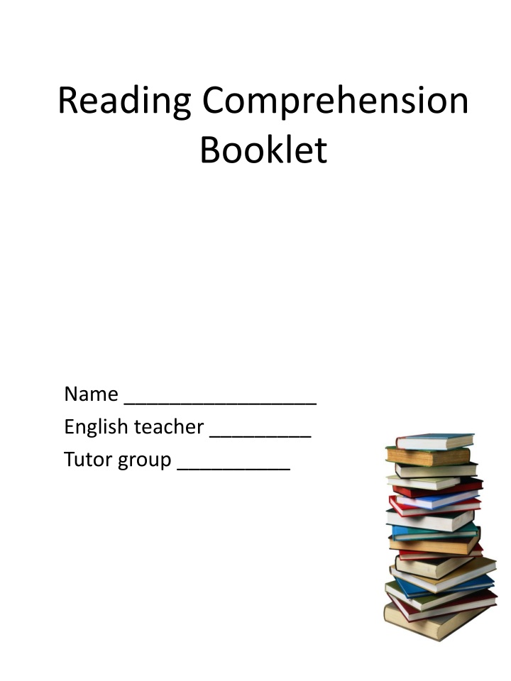 Reading Comprehension: The Boys Toilets by Robert Westall