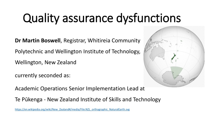 Quality assurance dysfunctions