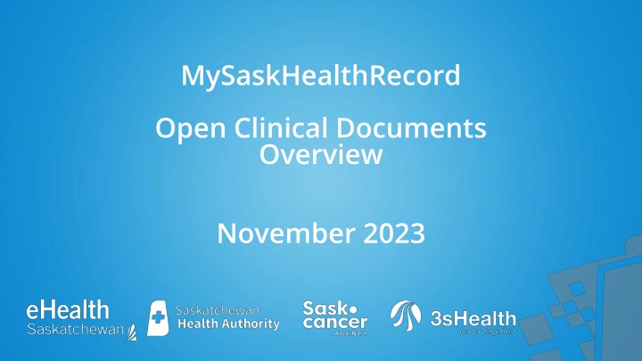 MySaskHealthRecord Overview and Governance Details