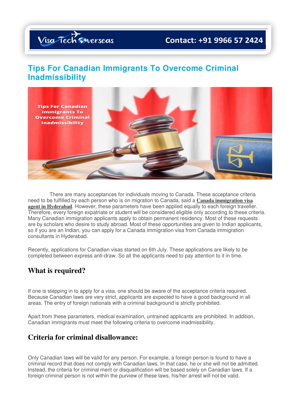 tips for canadian immigrants to overcome criminal l.w