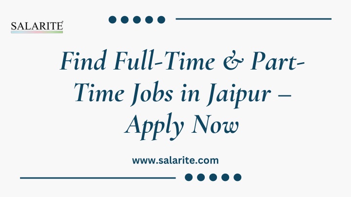 Find Full-Time & Part-Time Jobs in Jaipur – Apply Now